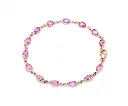 Pink Sapphire Pear Rose Cut Bracelet