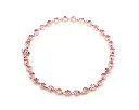 Pink Sapphire Round Link Chain Bracelet