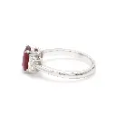 Ruby Half Moon Diamond Ring