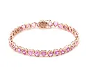 Pink Sapphire Heart Bracelet