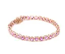 Pink Sapphire Heart Bracelet