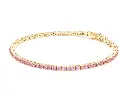 Pink Sapphire 2MM Tennis Bracelet