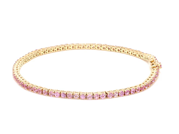 Pink Sapphire 2MM Tennis Bracelet