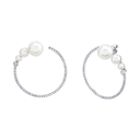 Shooting Pearl & Diamond Hoops