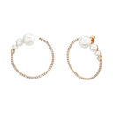 Shooting Pearl & Diamond Hoops