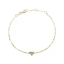 Heart Bracelet With Diamonds In Gold