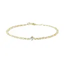 Simple Gold Bracelet With Diamond