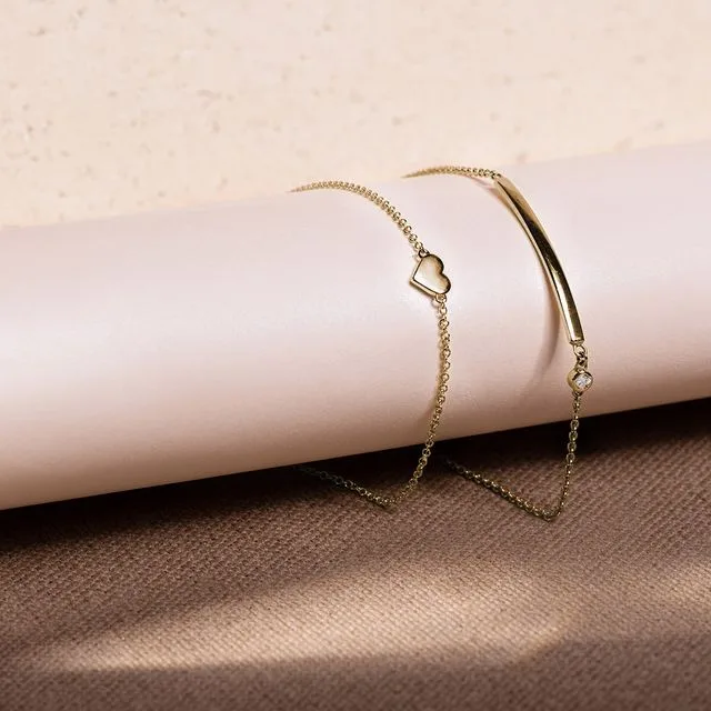 Minimalist Diamond Bar Bracelet