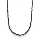 Blue Sapphire Emerald Cut Tennis Necklace