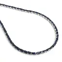 Blue Sapphire Emerald Cut Tennis Necklace