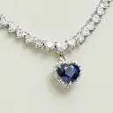 Blue Sapphire Heart Necklace