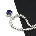 Blue Sapphire Heart Necklace