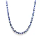 Blue Sapphire Tennis Necklace