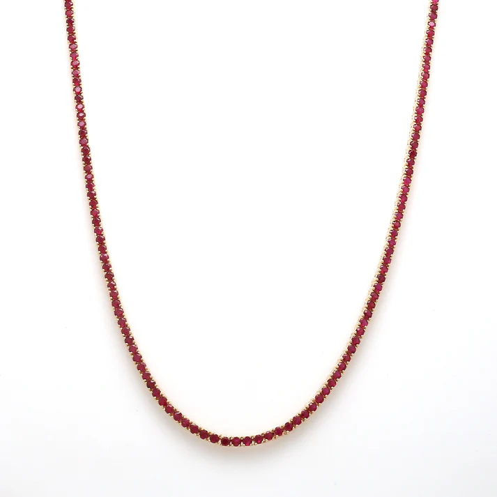 Ruby Tennis Necklace