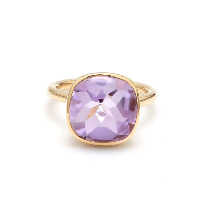 Amethyst Flowercut Ring