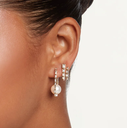 Caged Pearl & Diamond Drop Earrings