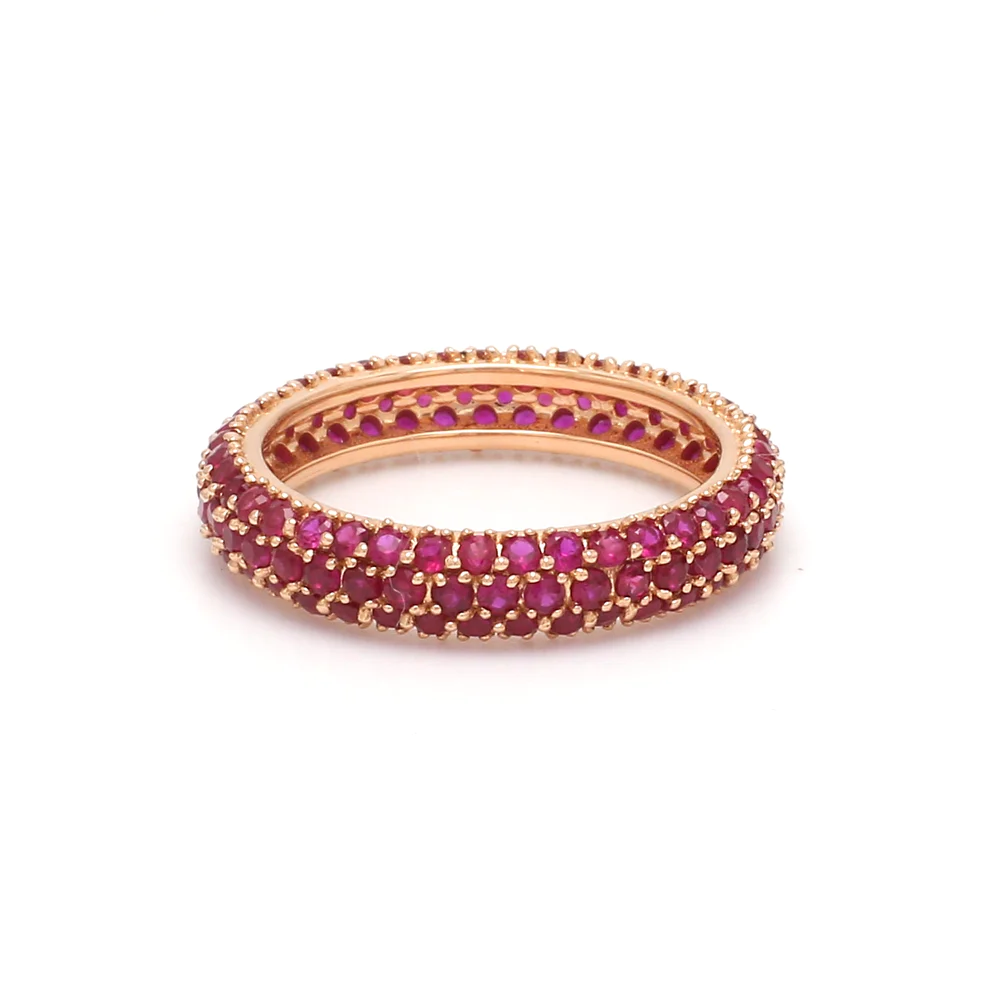 Ruby Round Pave Ring