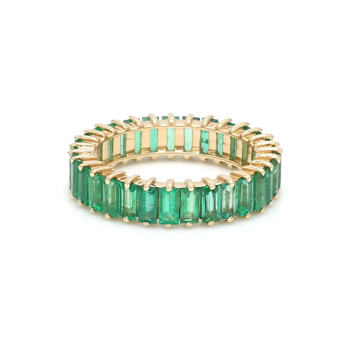 Emerald Baguette Vertical Ring