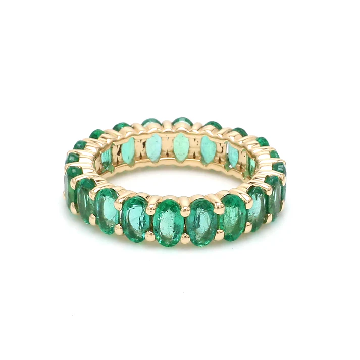 Emerald Oval Eternity Ring