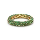 Emerald Pave Eternity Ring