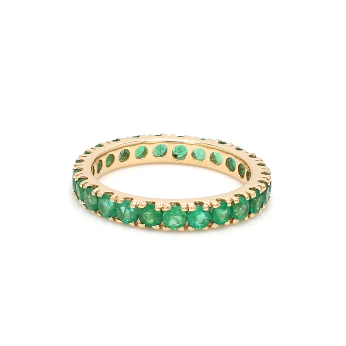 Emerald Classic Band Ring