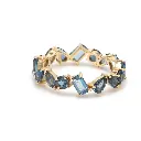 Blue Topaz Mix Shape Ring