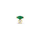 Marquise Emerald & Diamond Stud