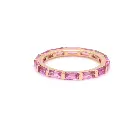 Pink Sapphire Horizontal Baguette Ring