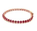 Ruby Oval Bezel Tennis Bracelet