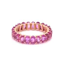 Pink Sapphire Oval Eternity Band Ring