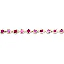 Ruby & Pink Sapphire Bubble Link Bracelet