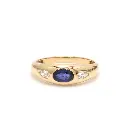 Blue Sapphire Oval Chunky Ring