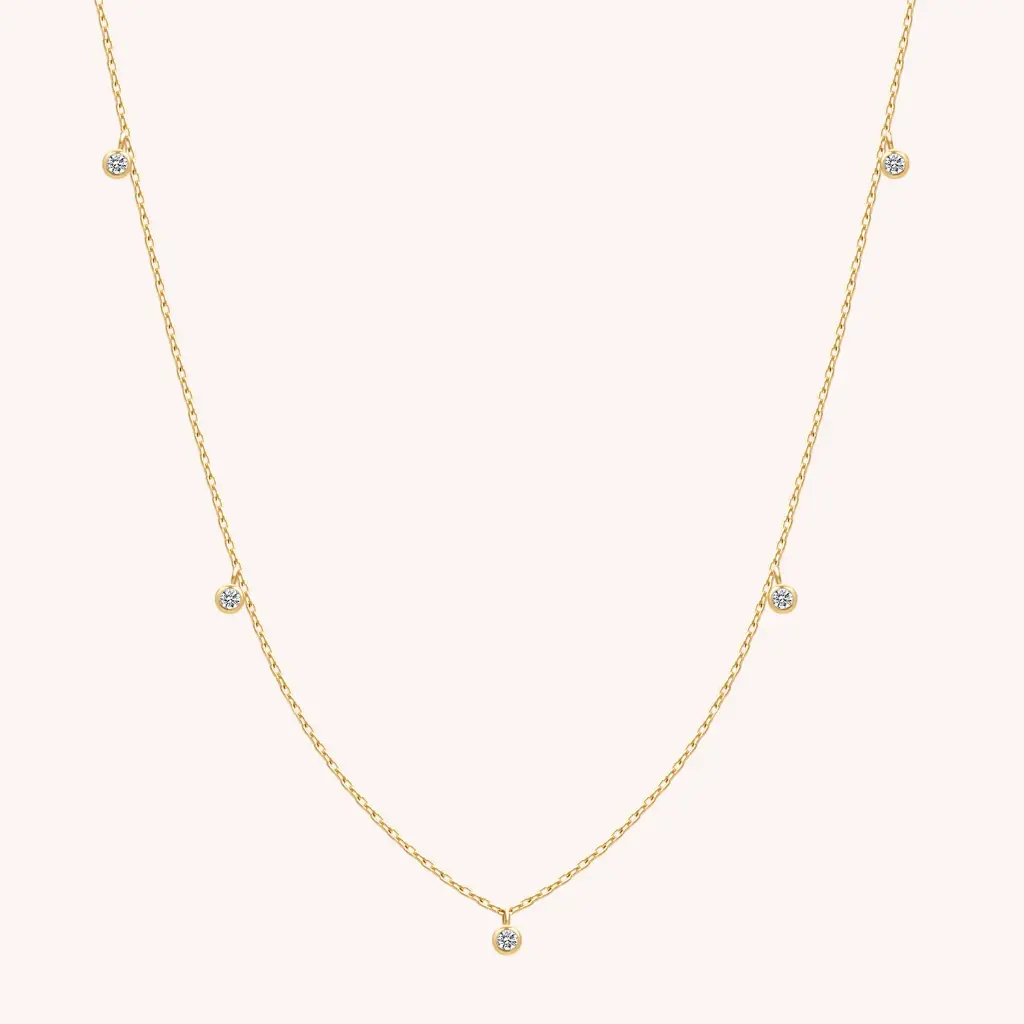 Sparkle Drop Diamond Necklace