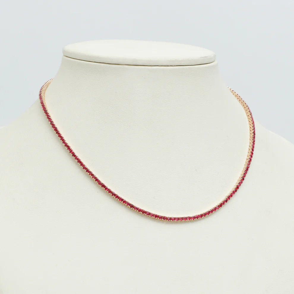 Ruby Tennis Necklace