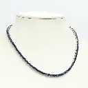 Blue Sapphire Emerald Cut Tennis Necklace