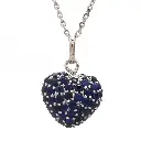 Blue Sapphire Heart Pendant