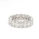 Diamond Oval Cut Eternity Band Ring