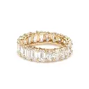 Diamond Oval & Emerald Cut Eternity Band Ring