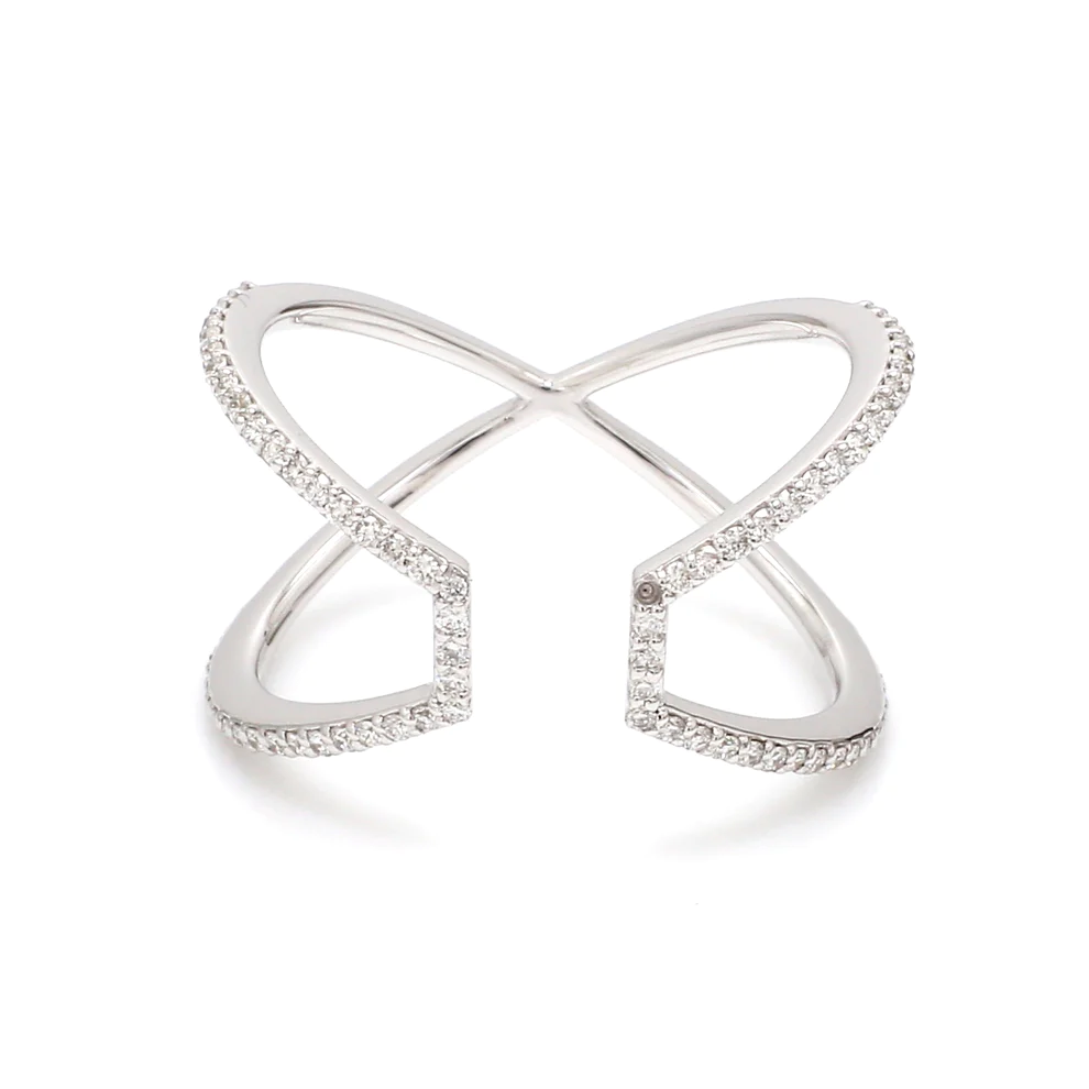 Diamond Sleek Diagonal Ring