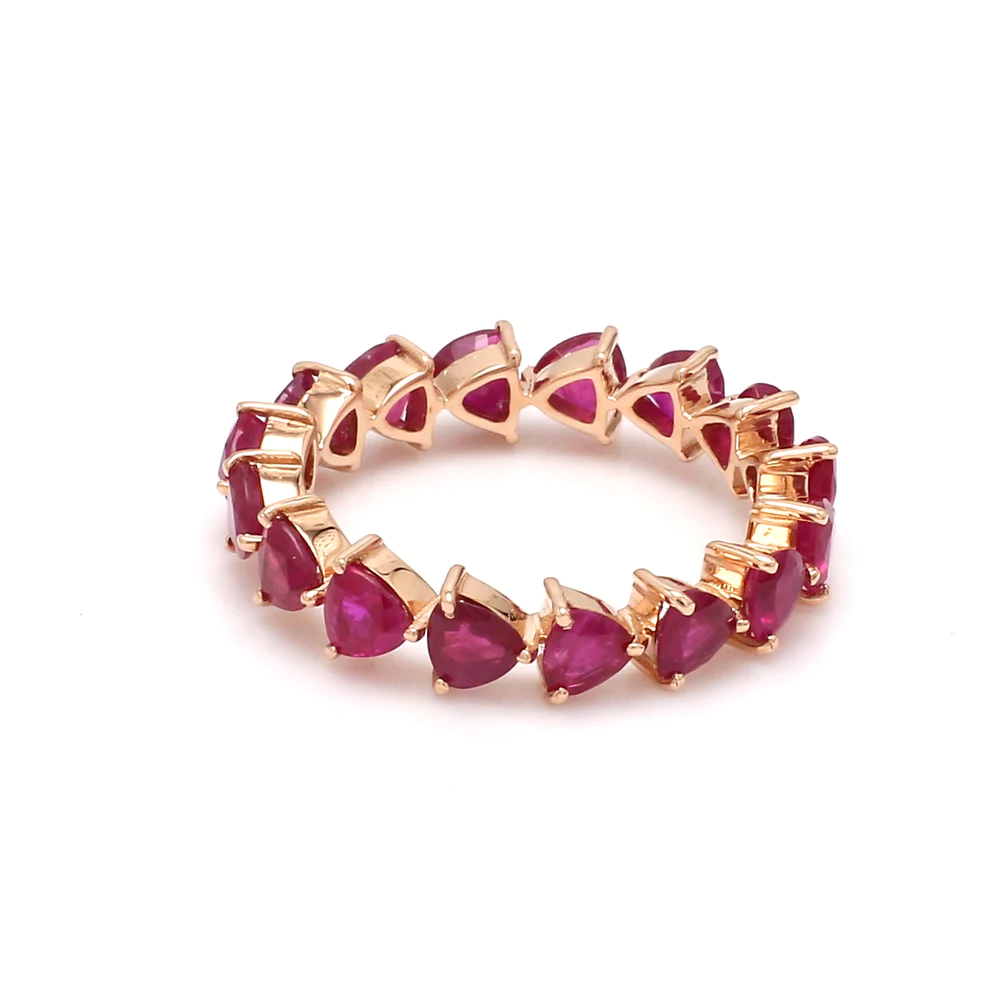 Ruby Trillion Eternity Ring