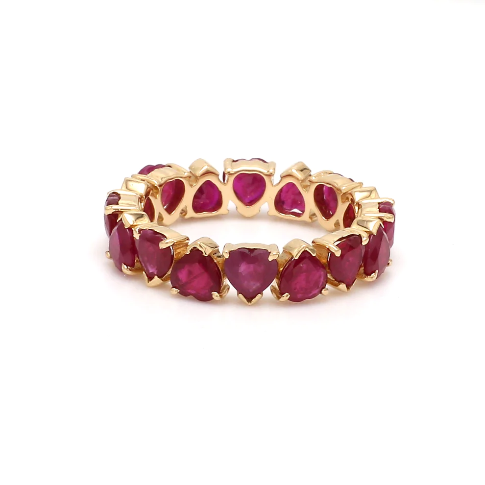 Ruby Heart Upside Down Ring