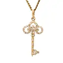 Diamond Key Pendant