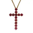 Ruby Cross Pendant