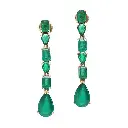 Emerald Mix Shape Dangle Earrings