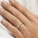 Diamond Crossover Wedding Ring