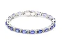 Blue Sapphire & Diamond Infinity Loop Bracelet