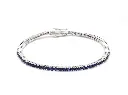 Blue Sapphire Round Infinity Bracelet