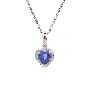 Blue Sapphire Heart Pendant