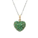 Emerald Heart Pave Pendant