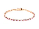 Pink Sapphire Horizontal Baguette Bracelet